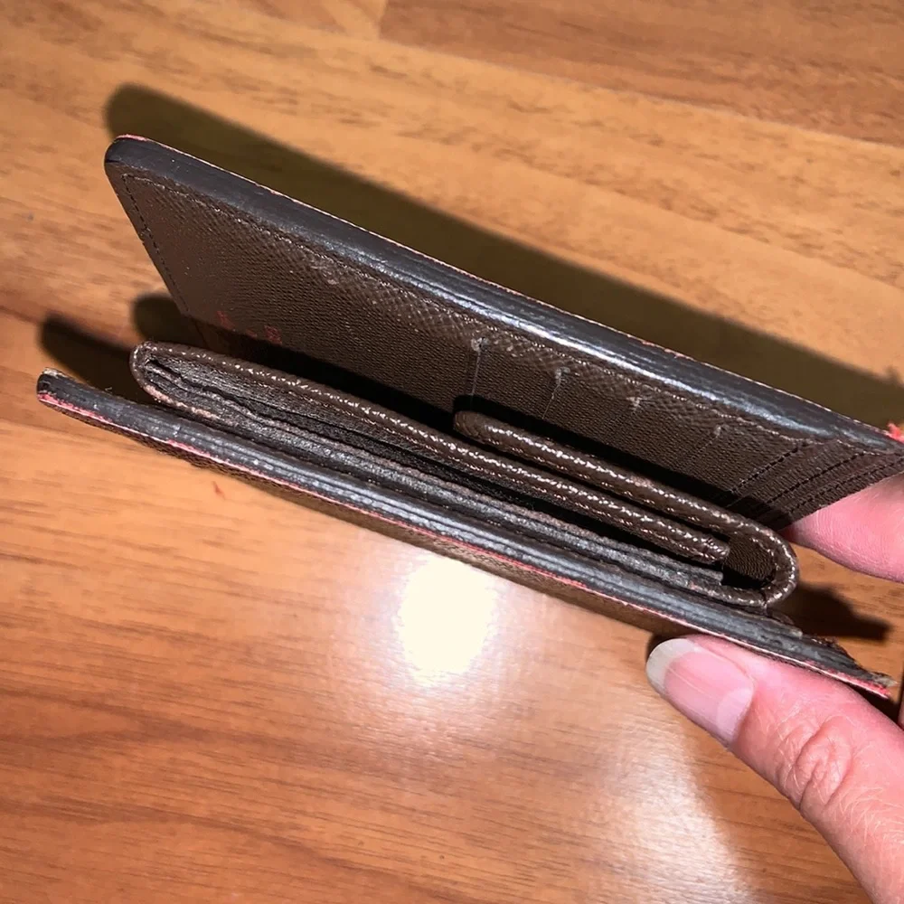 Authentic Louis Vuitton Damier Ebene Marco Bifold Leather Wallet